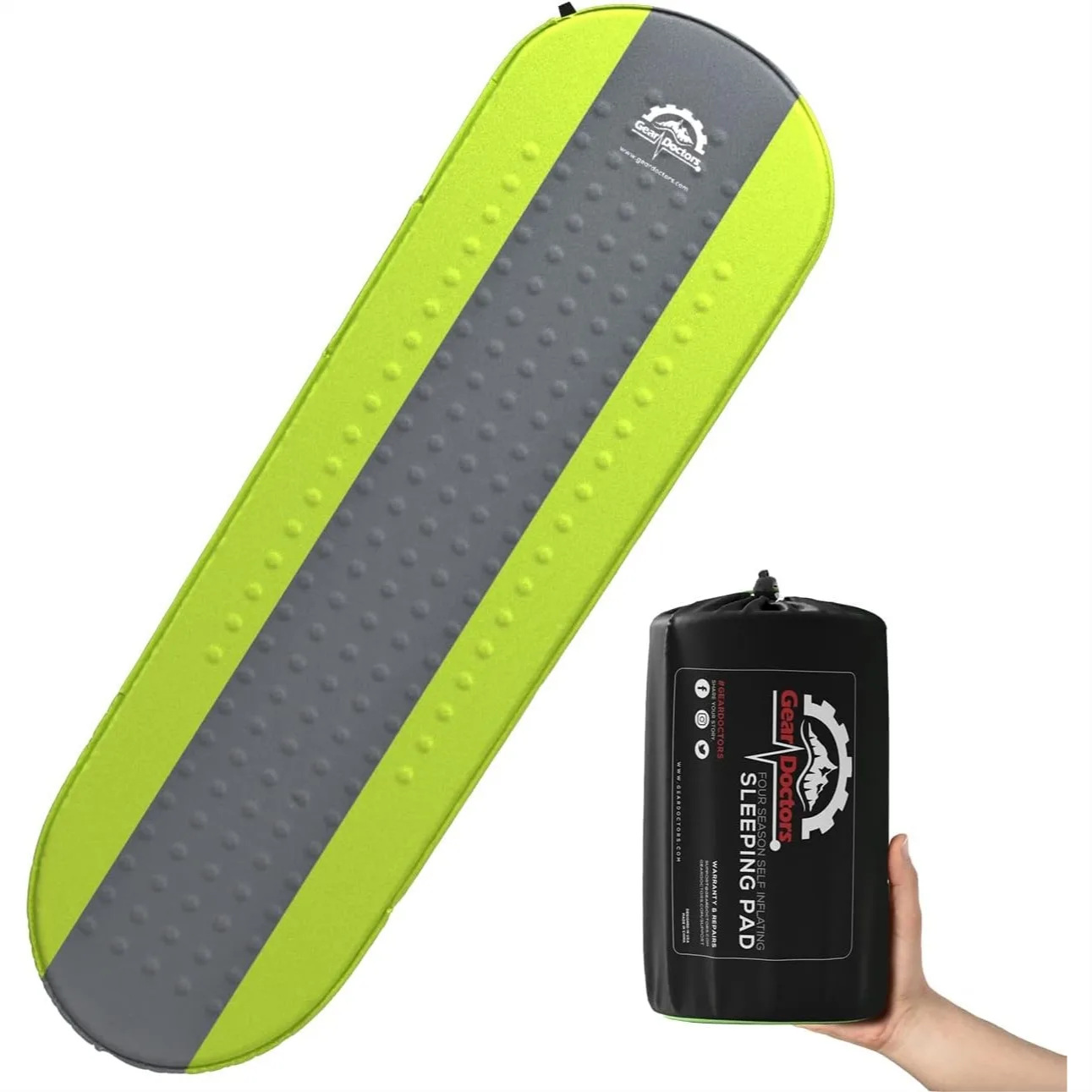 Self Inflating Sleeping Pad with 4.3 R-Value Insulated Foam for Camping Backpacking 4 Seasons
Self Inflating Sleeping Pad with 4.3 R-Value Insulated Foam for Camping Backpacking 4 Seasons