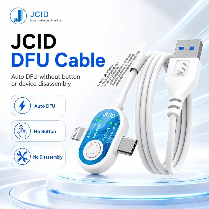 JCID Auto DFU Boot Recovery Cable No Need Disassembly Line Compatible With iP8-16 For Phone Firmware Flash Motherboard Fix Work