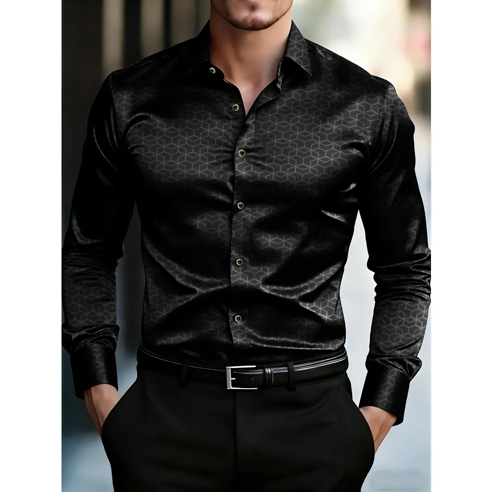 FGKKS Men Black Shirt Brand New European Luxury Plaid Long Sleeve Smart Casual Elastic Wrinkle-free Male Business Dress Shirts
FGKKS Men Black Shirt Brand New European Luxury Plaid Long Sleeve Smart Casual Elastic Wrinkle-free Male Business Dress Shirts