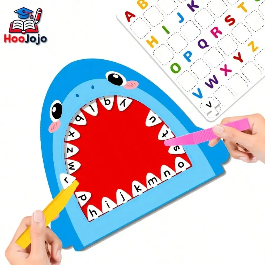 Shark/Tiger Tooth Pulling Felt Kit, Alphabet Matching Felt Cards, Kids Early Montessori Education Cognition Game
Shark/Tiger Tooth Pulling Felt Kit, Alphabet Matching Felt Cards, Kids Early Montessori Education Cognition Game