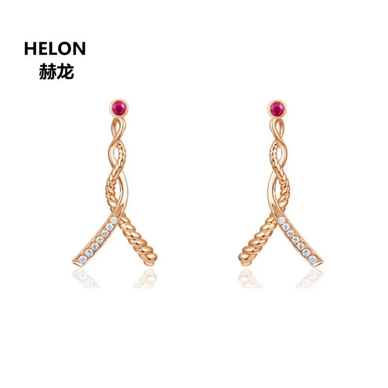 Solid 14k Rose Gold Natural Diamonds Women Stud Earrings Genuine Ruby Earrings Fine Jewelry Girl
Solid 14k Rose Gold Natural Diamonds Women Stud Earrings Genuine Ruby Earrings Fine Jewelry Girl