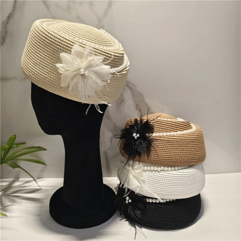 Exquisite Fashion Summer Breathable Pearl Crystal Lace Flower Decoration Paper Grass Lady Beret Hat Women Leisure Painter Cap
Exquisite Fashion Summer Breathable Pearl Crystal Lace Flower Decoration Paper Grass Lady Beret Hat Women Leisure Painter Cap