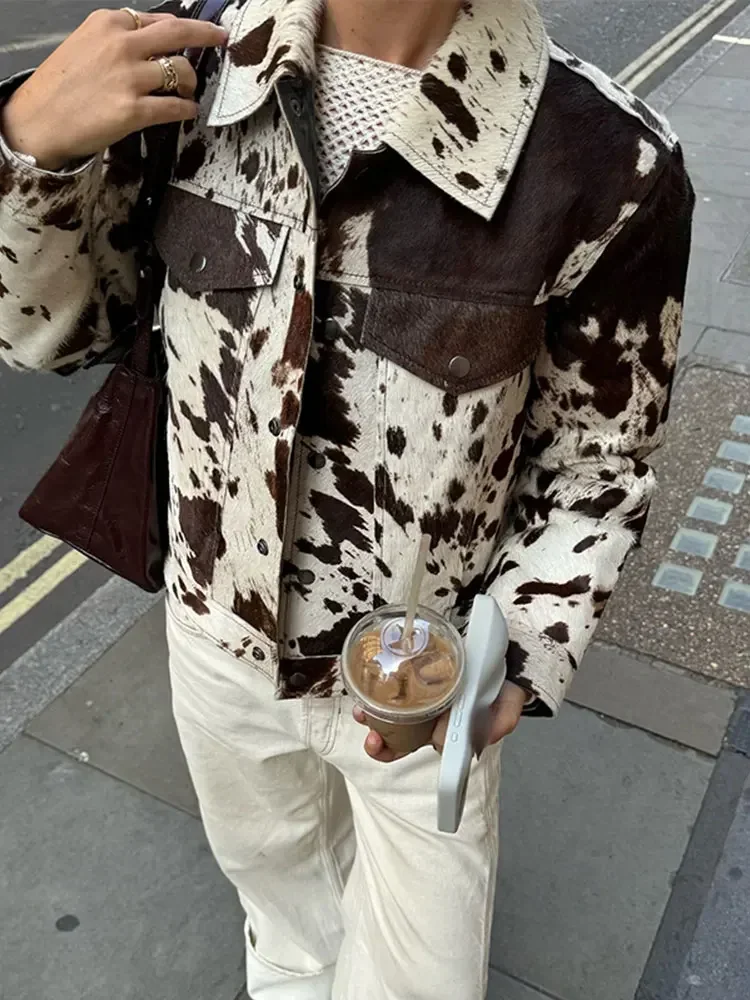 Vintage Printed Women Snap Buttons Cropped Jacket Fashion Lapel Long Sleeve Flap Pockets Short Coat 2024 Chic Lady Outerwear
Vintage Printed Women Snap Buttons Cropped Jacket Fashion Lapel Long Sleeve Flap Pockets Short Coat 2024 Chic Lady Outerwear