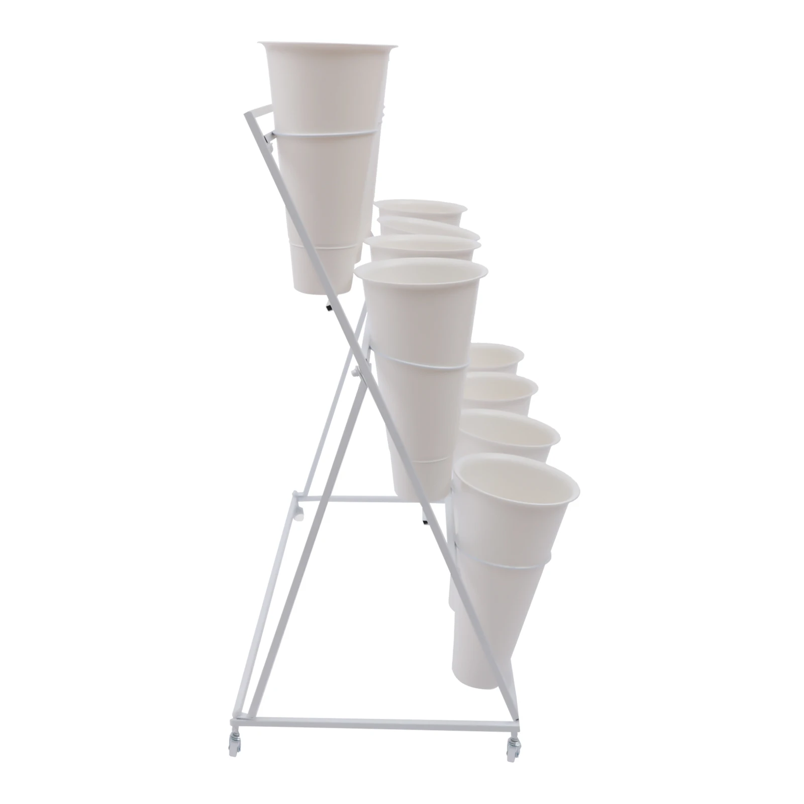 3-Tier Rolling Metal Plant Stand with 12 Buckets, Indoor Outdoor Flower Display Rack for Patio Balcony Garden Wedding Decor
3-Tier Rolling Metal Plant Stand with 12 Buckets, Indoor Outdoor Flower Display Rack for Patio Balcony Garden Wedding Decor