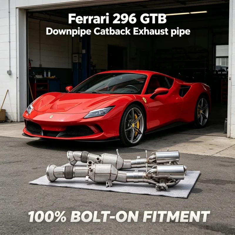 SS304 Heat Shield Downpipe Exhaust for Ferrari 296 GTB 2021-2025 Valvetronic Exhaust Catback System 100% Bolt-On Exhaust Pipes
SS304 Heat Shield Downpipe Exhaust for Ferrari 296 GTB 2021-2025 Valvetronic Exhaust Catback System 100% Bolt-On Exhaust Pipes