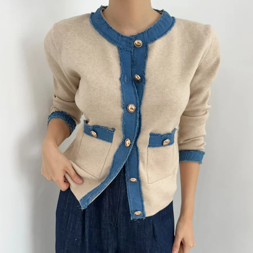 Autumn Winter Denim Patchwork Knitted Cardigan Women's Shirt Style Button up Outerwear Casual Elegant Polyester Cotton Blend
Autumn Winter Denim Patchwork Knitted Cardigan Women's Shirt Style Button up Outerwear Casual Elegant Polyester Cotton Blend