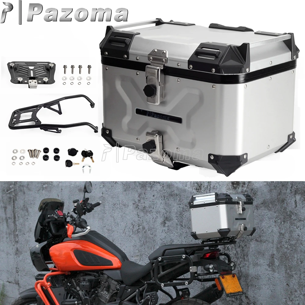 Комплект заднего верхнего кофра для мотоцикла с крепежной пластиной и кронштейном для Harley Pan America 1250 CVO 2024, RA1250 Special, RA1250S 21-24
Комплект заднего верхнего кофра для мотоцикла с крепежной пластиной и кронштейном для Harley Pan America 1250 CVO 2024, RA1250 Special, RA1250S 21-24