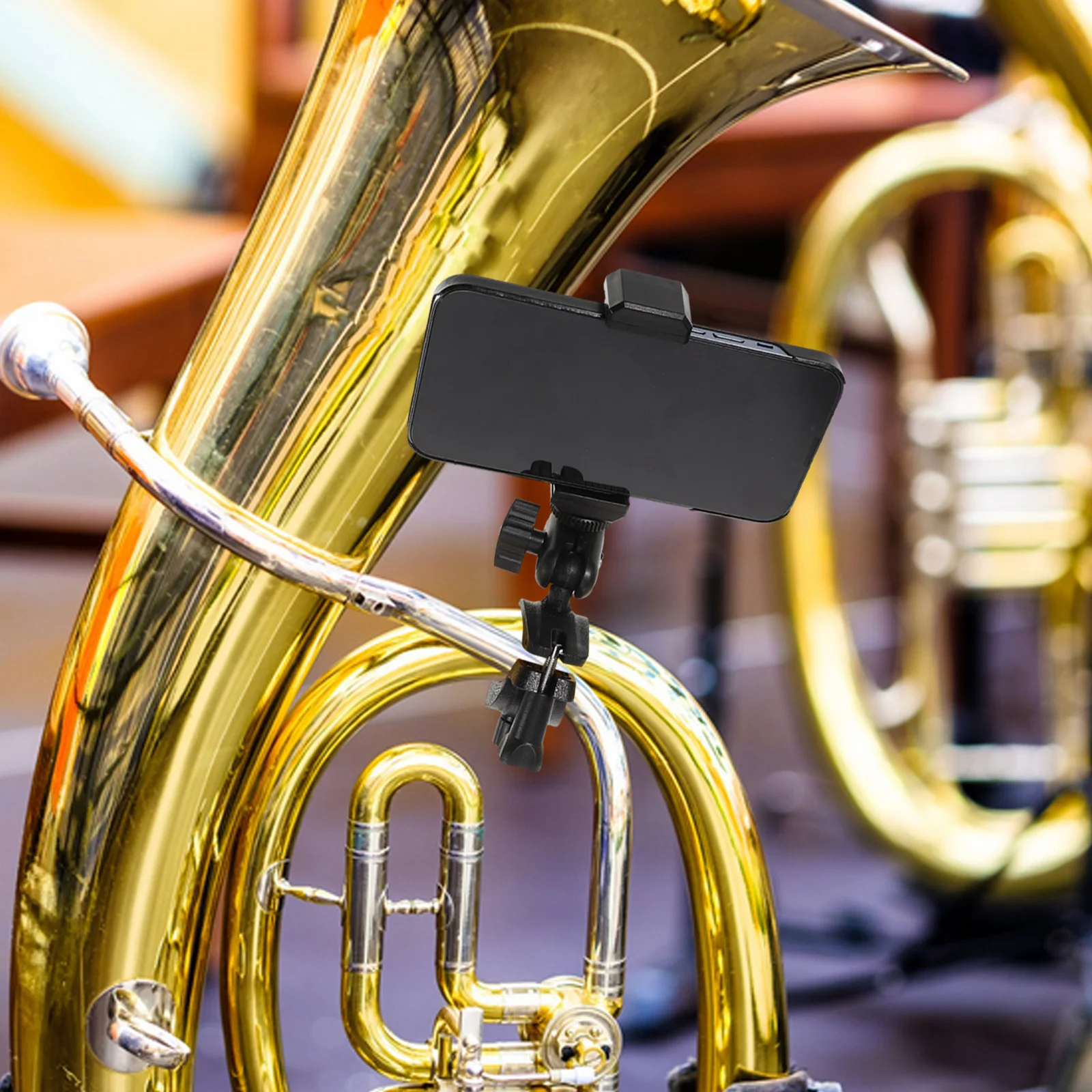Trumpet Phone Holder Clamp 360° Adjustable For Cornet Clarinet Trombone Clip Tube 15-31Mm Mobile Phone Sheet Music Stand
Trumpet Phone Holder Clamp 360° Adjustable For Cornet Clarinet Trombone Clip Tube 15-31Mm Mobile Phone Sheet Music Stand