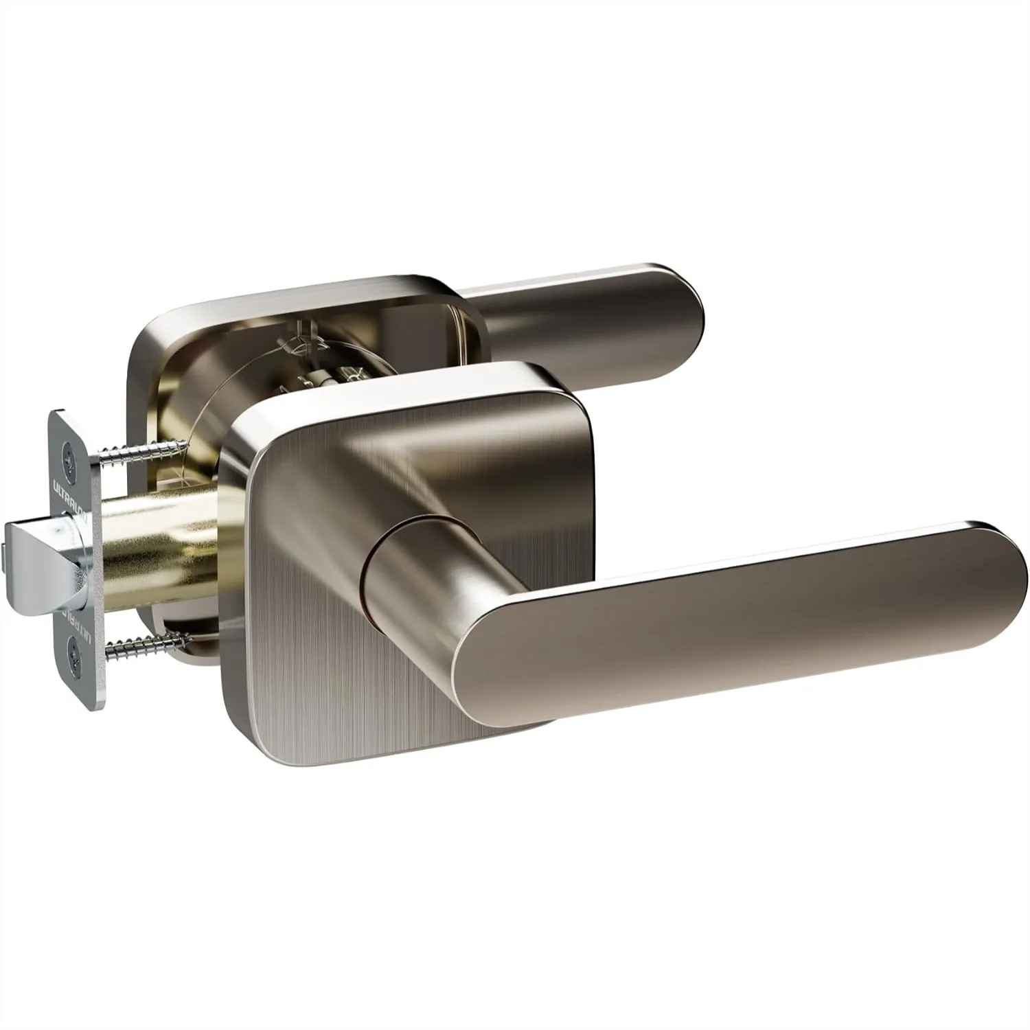 Passage Lever Door Handle, Reversible No Lock for Interior Closet Hallway, Adjustable Latch Backset, Satin Nickel Zinc Alloy
Passage Lever Door Handle, Reversible No Lock for Interior Closet Hallway, Adjustable Latch Backset, Satin Nickel Zinc Alloy
