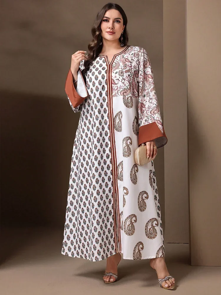Ramadan Print Abayas for Women Plus Size Muslim Maxi Dress Eid Djellaba Loose Arabic Robe Turkey Kaftan Islam Clothing Vestidos
Ramadan Print Abayas for Women Plus Size Muslim Maxi Dress Eid Djellaba Loose Arabic Robe Turkey Kaftan Islam Clothing Vestidos