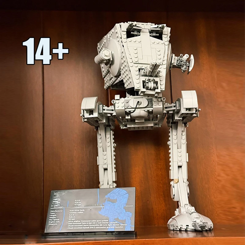 Новое поступление, 1513 шт., строительные блоки Walker, боевая модель войны, комплект для детей, UCS, реплика, подарок на день рождения, Рождество, 75417
Новое поступление, 1513 шт., строительные блоки Walker, боевая модель войны, комплект для детей, UCS, реплика, подарок на день рождения, Рождество, 75417