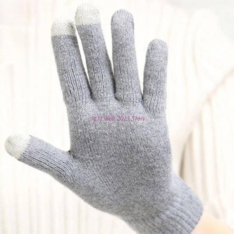 49ME Ribbed Elastic Cuff Texting Mittens Women Cold Weather Windproof Knitted Gloves
49ME Ribbed Elastic Cuff Texting Mittens Women Cold Weather Windproof Knitted Gloves