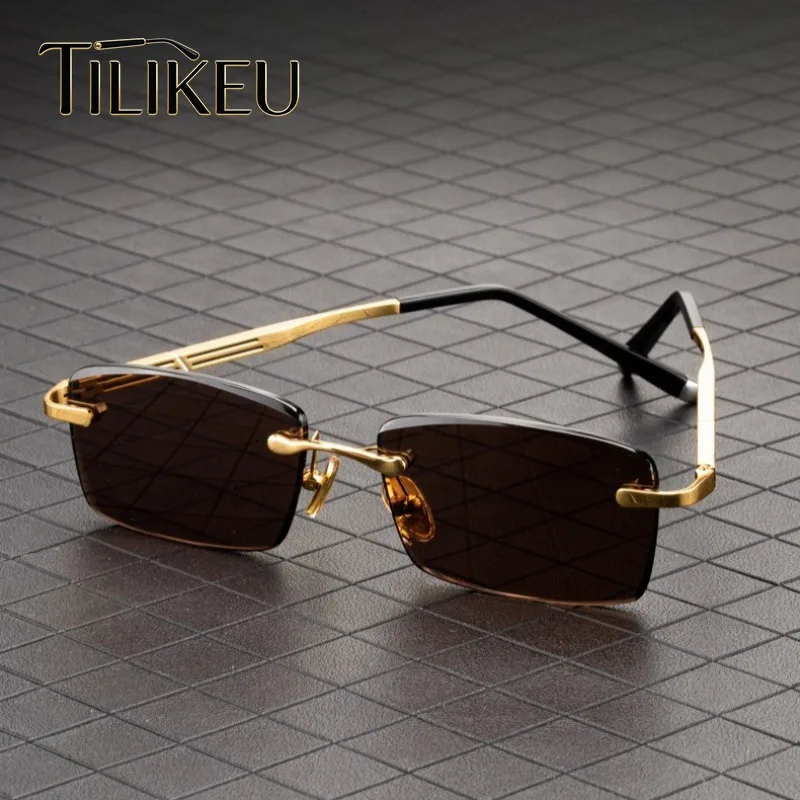 2026 New Alloy Brown Crystal Glass Sunglasses Classic Square Stone-Effect Mirror UV400 Men's Cut-edge Rimless Sunglasses Sunnies
2026 New Alloy Brown Crystal Glass Sunglasses Classic Square Stone-Effect Mirror UV400 Men's Cut-edge Rimless Sunglasses Sunnies