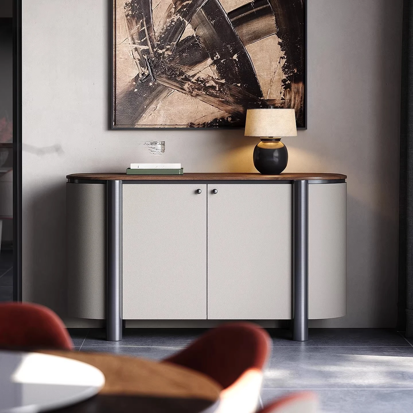 Italian light luxury dining side cabinet living room wall locker
Italian light luxury dining side cabinet living room wall locker