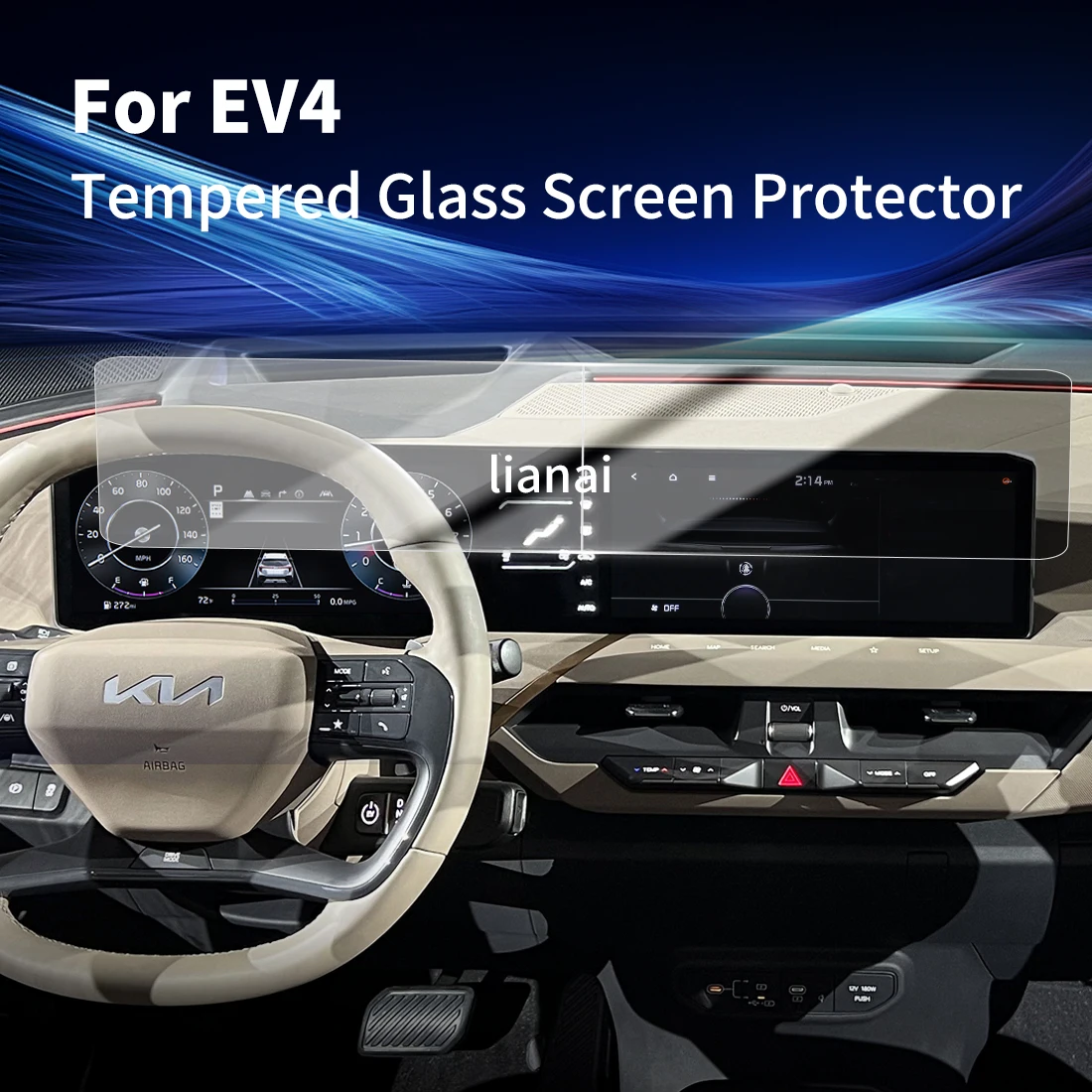 Carplay Screen Protector Tempered Glass Protective Film Navigator Car Stickers Accessories For 24 KIA EV4
Carplay Screen Protector Tempered Glass Protective Film Navigator Car Stickers Accessories For 24 KIA EV4