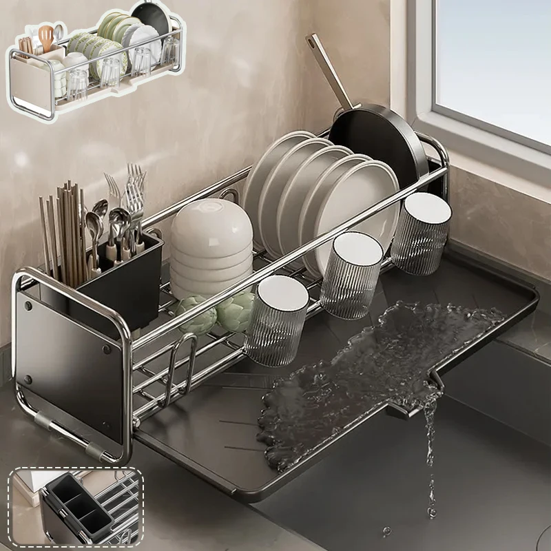 Kitchen Storage Rack with Drainboard Rust proof Dish Drainer Multifunctional Countertop Dinnerware Organizer Kitchen Accessories
Kitchen Storage Rack with Drainboard Rust proof Dish Drainer Multifunctional Countertop Dinnerware Organizer Kitchen Accessories