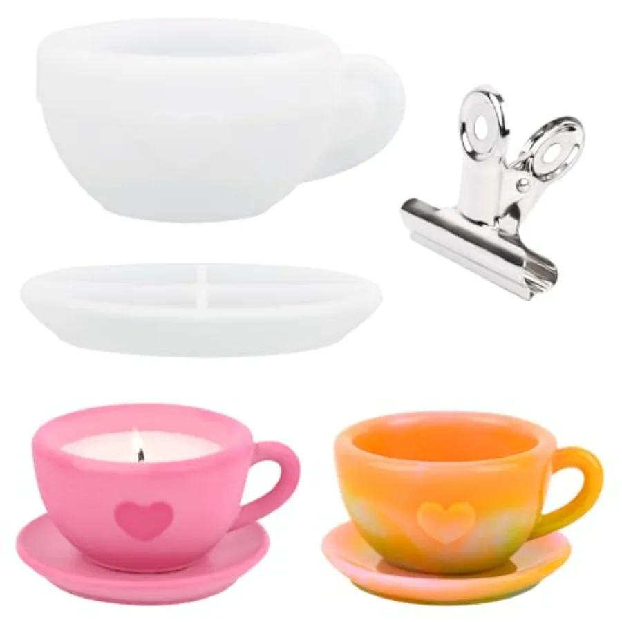 Coffee Cup Resin Mold, Candle Vessel Silicone Molds, Candle Cup with Tray Epoxy Mold for Epoxy Casting DIY Resin Craft Plaster
Coffee Cup Resin Mold, Candle Vessel Silicone Molds, Candle Cup with Tray Epoxy Mold for Epoxy Casting DIY Resin Craft Plaster