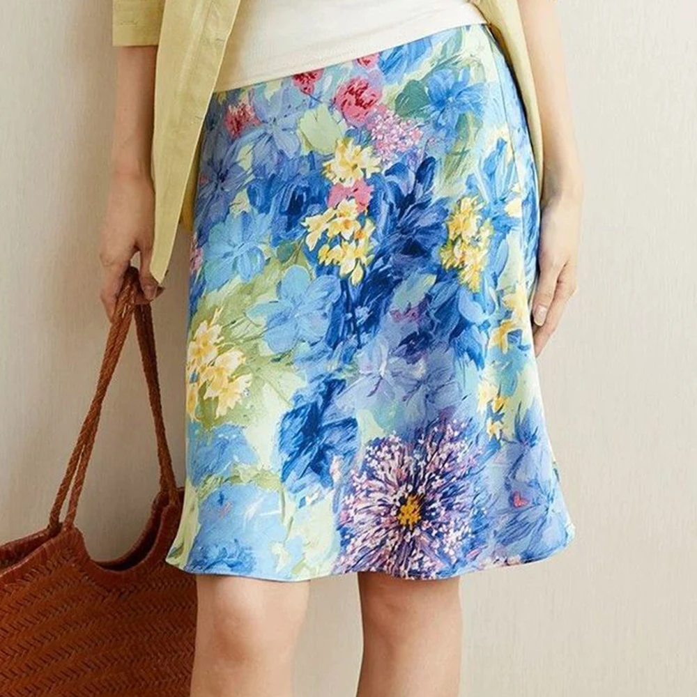 "Monet Garden" floral women's summer new waist cover hip versatile age-reducing mid-skirt a-word skirt
"Monet Garden" floral women's summer new waist cover hip versatile age-reducing mid-skirt a-word skirt