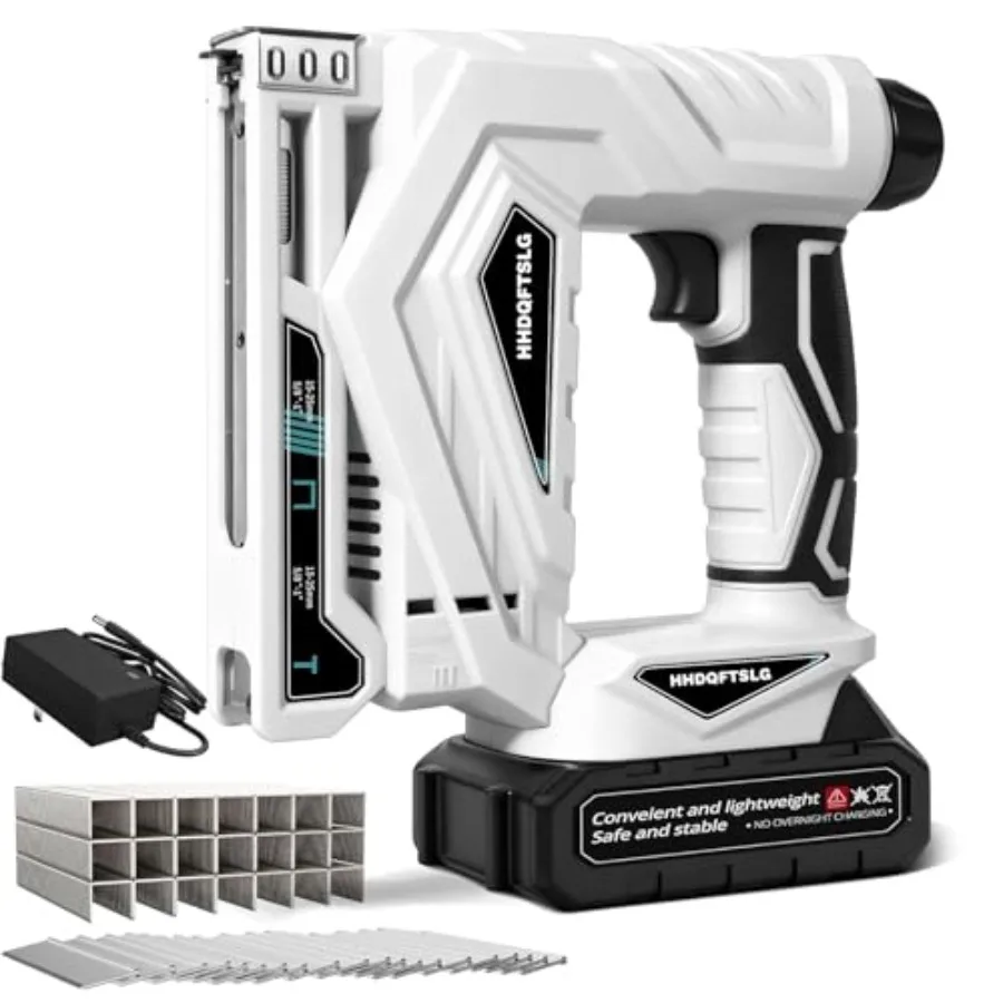 Upholstery DIY cordless 2-in-1 brad nailer stapler aluminum body black-gray 2000 pcs staples/nails included battery-powered lig
Upholstery DIY cordless 2-in-1 brad nailer stapler aluminum body black-gray 2000 pcs staples/nails included battery-powered lig