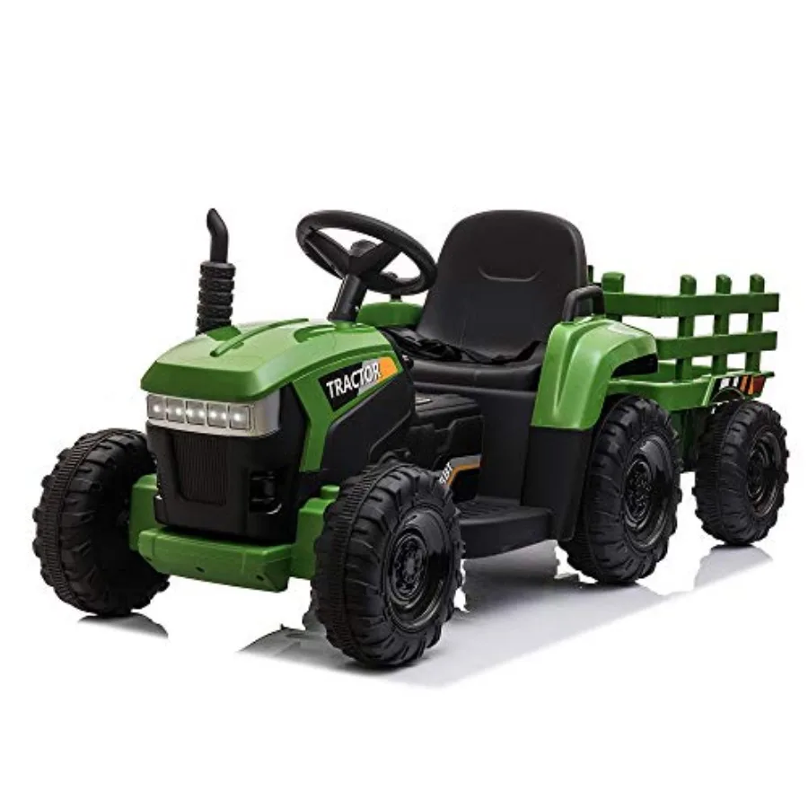 Kids Electric Ride On Toy Tractor, Toddlers 12V Battery-Powered Car to Drive, 35W Dual Motor 6-Wheels Trailer Vehicle with 3-Speeds/LED & Horn Functions for Chirdren Aged 3-8-Dark Green
Kids Electric Ride On Toy Tractor, Toddlers 12V Battery-Powered Car to Drive, 35W Dual Motor 6-Wheels Trailer Vehicle with 3-Speeds/LED & Horn Functions for Chirdren Aged 3-8-Dark Green