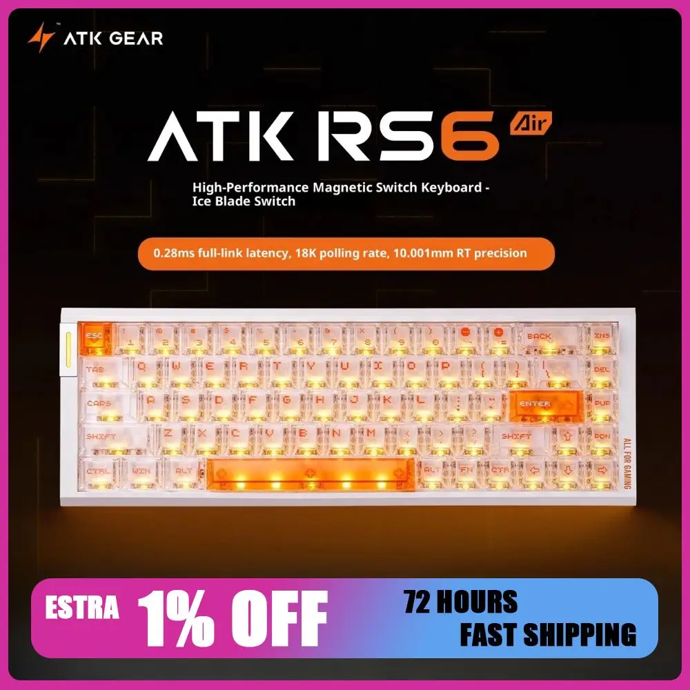 Atk RS6 воздушный магнитный переключатель проводная клавиатура из алюминиевого сплава 8000 Гц 0,005 ммrt клавиатуры RGB прокладка ПК игровые аксессуары подарок
Atk RS6 воздушный магнитный переключатель проводная клавиатура из алюминиевого сплава 8000 Гц 0,005 ммrt клавиатуры RGB прокладка ПК игровые аксессуары подарок