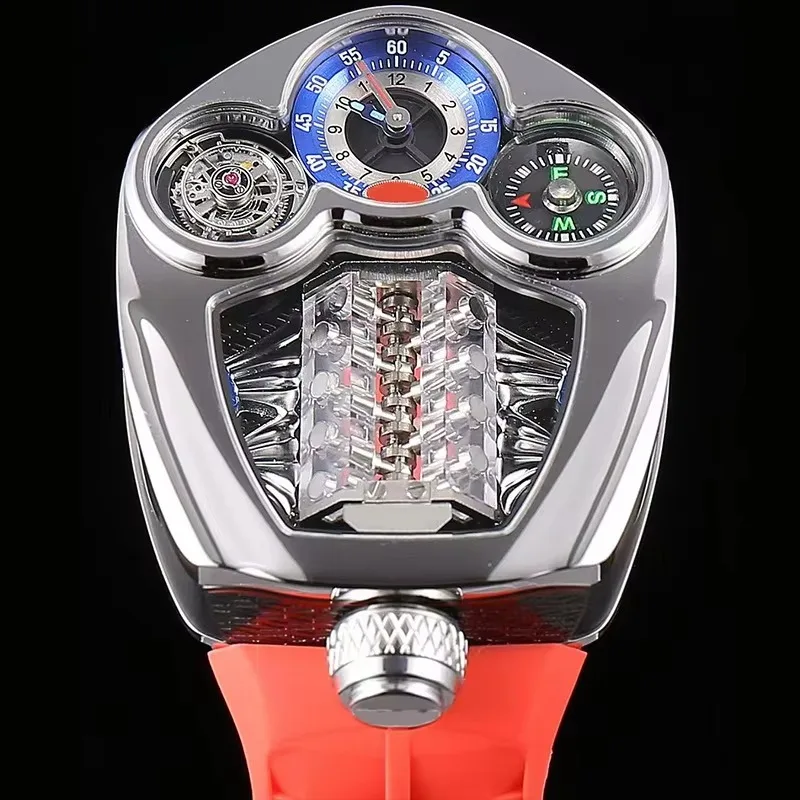Brand Stainless Steel Fashion Sport Engine Watch Rubber Strap Unique Men Car Watches
Brand Stainless Steel Fashion Sport Engine Watch Rubber Strap Unique Men Car Watches