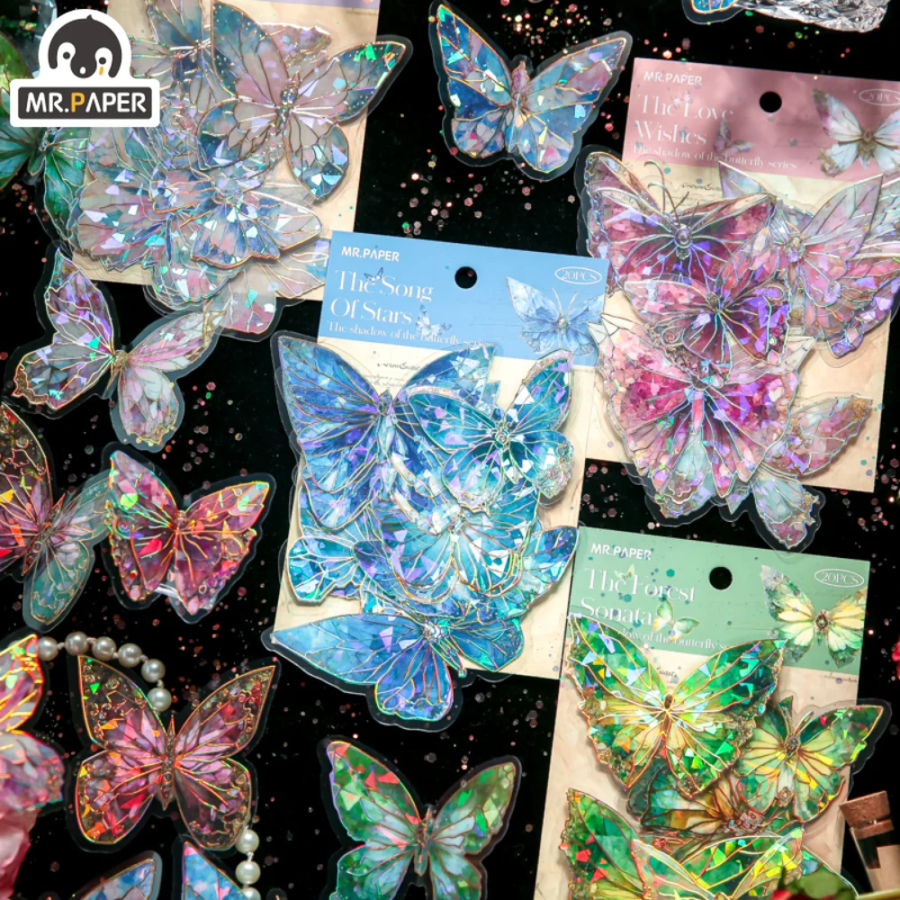 Mr. Paper 20pcs/Pack Vintage Butterfly PVC Sticker Handbook DIY Decorative Material Aesthetic Stickers Korean Stationery
Mr. Paper 20pcs/Pack Vintage Butterfly PVC Sticker Handbook DIY Decorative Material Aesthetic Stickers Korean Stationery