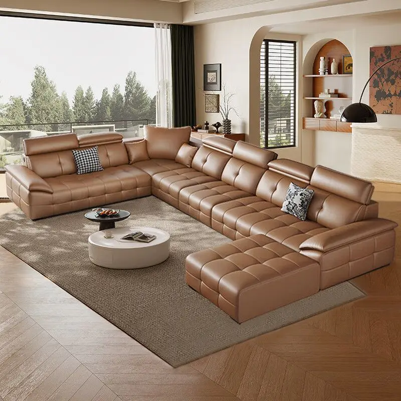Living room new simple Italian light luxury first layer cowhide large apartment household living room leather
Living room new simple Italian light luxury first layer cowhide large apartment household living room leather
