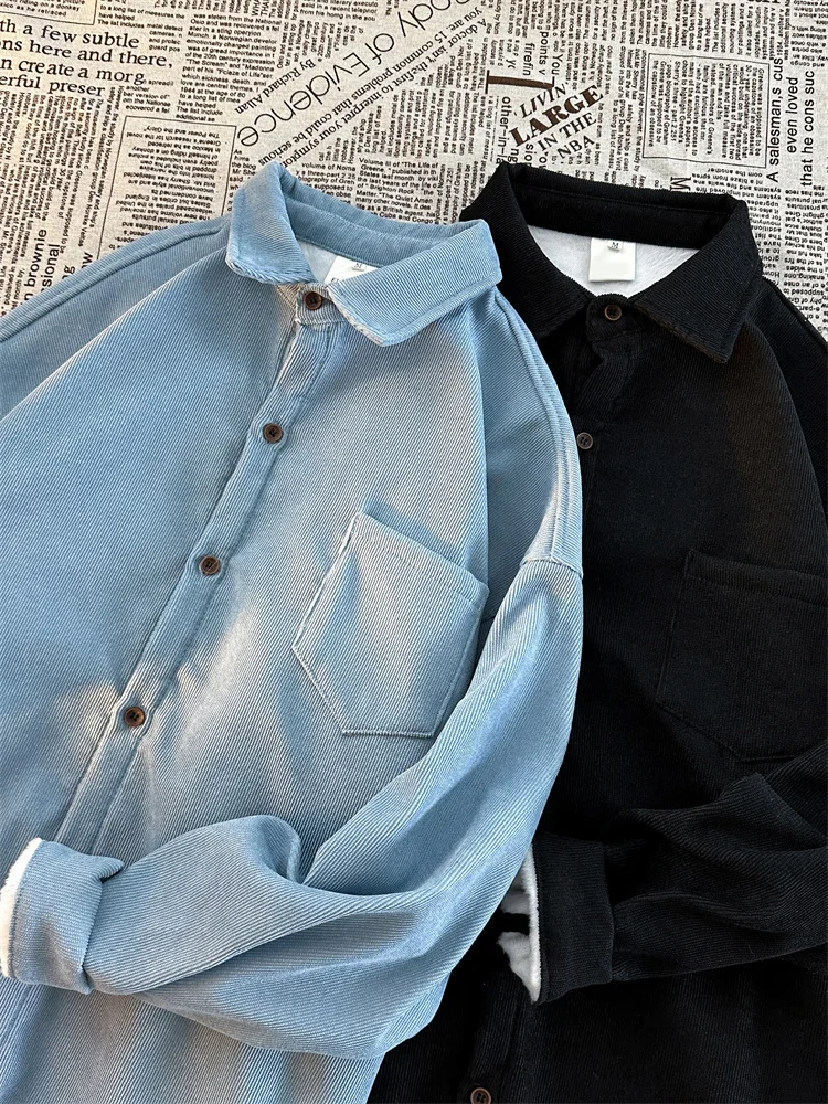 Men's Long Sleeve Corduroy Shirt Thickened Warm Fleece Lined Casual Outerwear Autumn Winter Fashionable And Comfortable
Men's Long Sleeve Corduroy Shirt Thickened Warm Fleece Lined Casual Outerwear Autumn Winter Fashionable And Comfortable