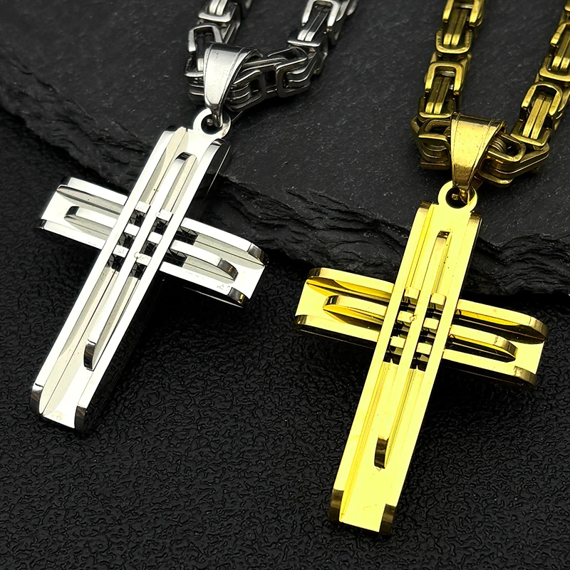 Jesus Christian Cross Pendant Necklaces for Men Stainless Steel Gold Color Hip Hop Chain Necklace Amulet Jewelry collar Gift
Jesus Christian Cross Pendant Necklaces for Men Stainless Steel Gold Color Hip Hop Chain Necklace Amulet Jewelry collar Gift