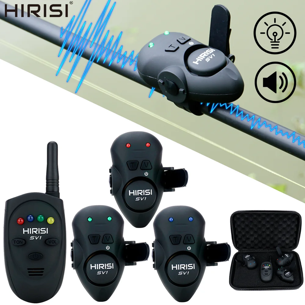 Hirisi SV1 Набор сигнализаторов для ловли карпа с 4-цветными светодиодными индикаторами, водонепроницаемая, регулируемая чувствительность, портативный футляр для хранения
Hirisi SV1 Набор сигнализаторов для ловли карпа с 4-цветными светодиодными индикаторами, водонепроницаемая, регулируемая чувствительность, портативный футляр для хранения