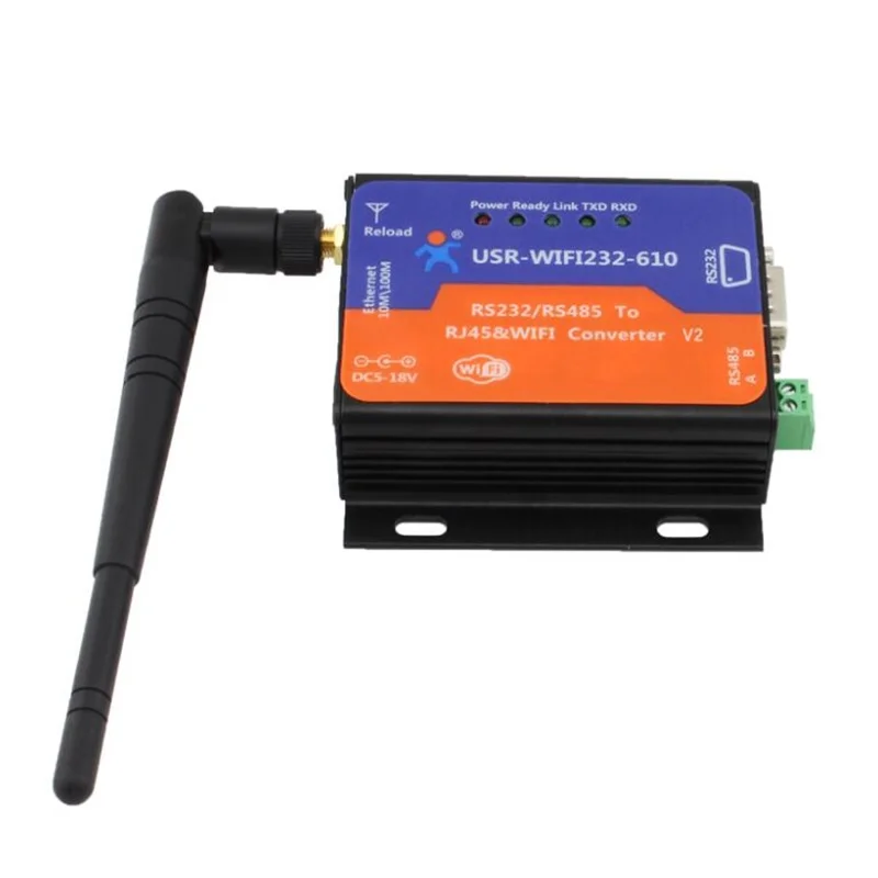USR-WIFI 232-610-V2 последовательный сервер RS232 RS485 в 802,11 b/g/n, бесплатная доставка
USR-WIFI 232-610-V2 последовательный сервер RS232 RS485 в 802,11 b/g/n, бесплатная доставка