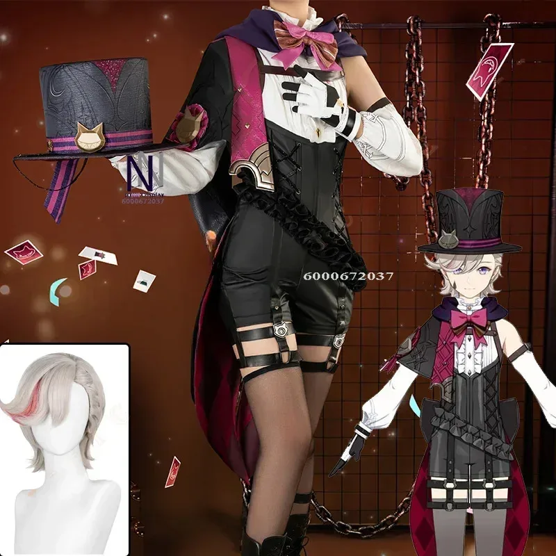 Game Genshin Impact Lyney Cosplay Costume Wig Uniform Fontaine Magician Pyro Hat Lynette Halloween Party Women Men Accessories
Game Genshin Impact Lyney Cosplay Costume Wig Uniform Fontaine Magician Pyro Hat Lynette Halloween Party Women Men Accessories