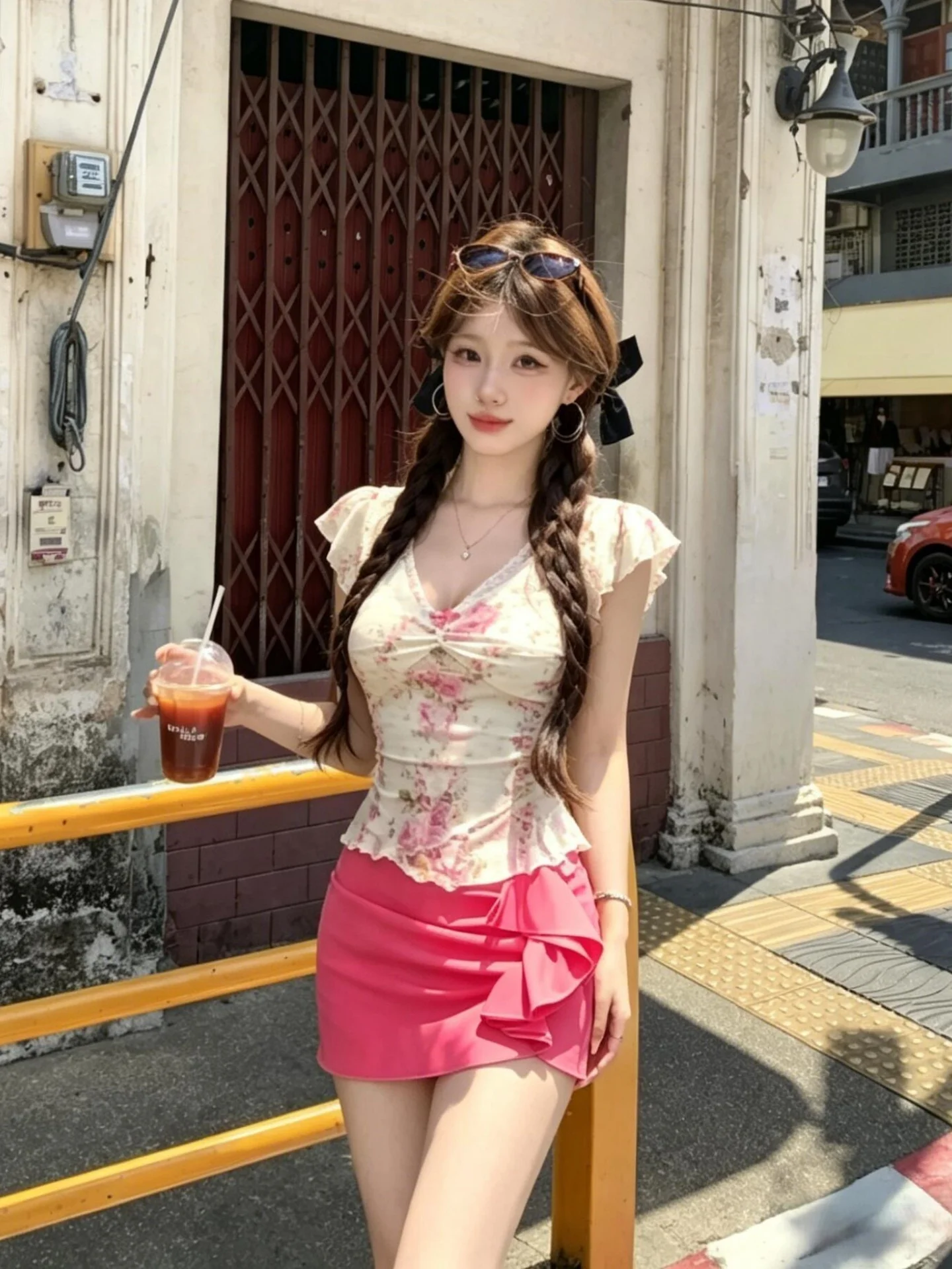 Stunning Summer Two-Piece Set Women's Sexy Pure Desire V-Neck Short Sleeve Top Pink Bodycon Short Skirt Breathable Casual Fas...
Stunning Summer Two-Piece Set Women's Sexy Pure Desire V-Neck Short Sleeve Top Pink Bodycon Short Skirt Breathable Casual Fas...
