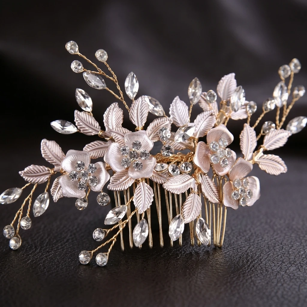 Bridal Flower Leaf Hair Comb Wedding Headpiece Alloy Tiaras Insert Jewelry Comb Hair Jewelry Bride Headwear Hair Accessories
Bridal Flower Leaf Hair Comb Wedding Headpiece Alloy Tiaras Insert Jewelry Comb Hair Jewelry Bride Headwear Hair Accessories