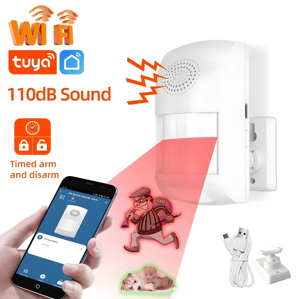 Беспроводной датчик движения Tuya, Wi-Fi Инфракрасный датчик движения, работает с Alexa
Беспроводной датчик движения Tuya, Wi-Fi Инфракрасный датчик движения, работает с Alexa