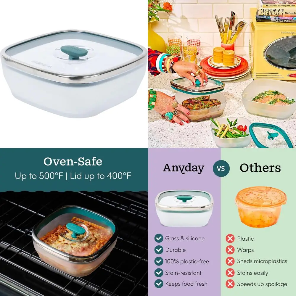 Набор из 10 квадратных стеклянных контейнеров для хранения продуктов с крышками - герметичные емкости для приготовления еды, пригодные для использования в микроволновой печи
Набор из 10 квадратных стеклянных контейнеров для хранения продуктов с крышками - герметичные емкости для приготовления еды, пригодные для использования в микроволновой печи