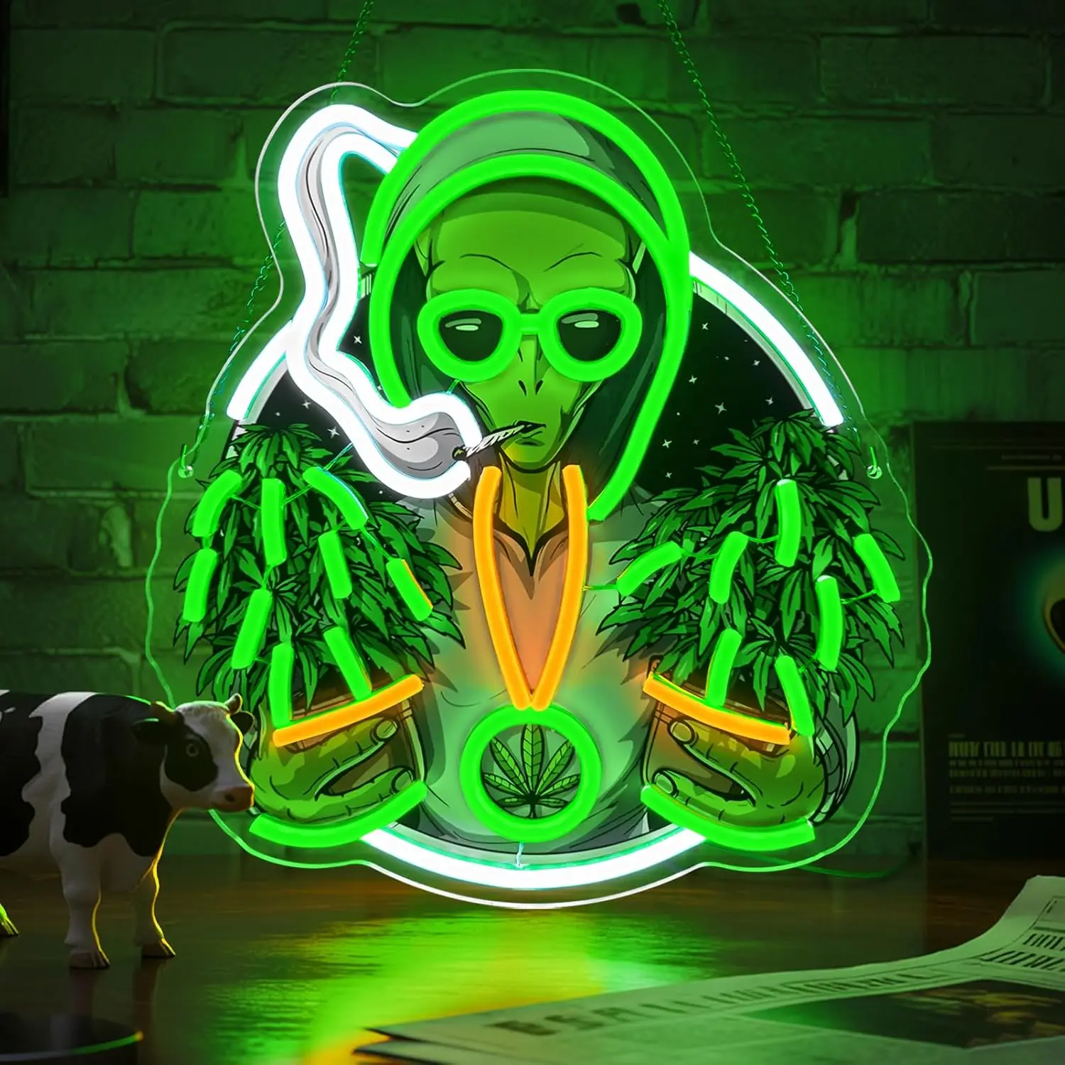 Green Alien Neon Sign USB Powered LED Light for Bar Game Room Birthday Party Bedroom Aesthetic Decoration Art Wall Light Gift
Green Alien Neon Sign USB Powered LED Light for Bar Game Room Birthday Party Bedroom Aesthetic Decoration Art Wall Light Gift