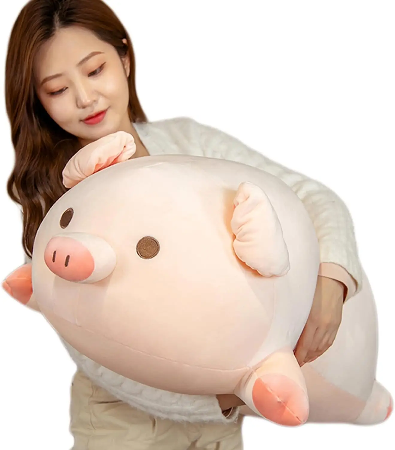 Soft Fat Pig Plush Toy, Hugging Pillow for Kids, Valentine Christmas Gift (Round Eyes, 31.5")
Soft Fat Pig Plush Toy, Hugging Pillow for Kids, Valentine Christmas Gift (Round Eyes, 31.5")