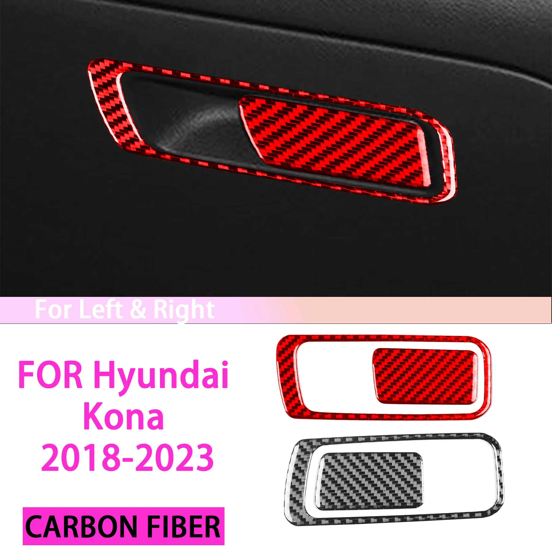 Carbon Fiber Car Parts Passenger Storage Compartment Handle Panel Frame Decoration Interior Sticker FOR Hyundai Kona 2018-2023
Carbon Fiber Car Parts Passenger Storage Compartment Handle Panel Frame Decoration Interior Sticker FOR Hyundai Kona 2018-2023