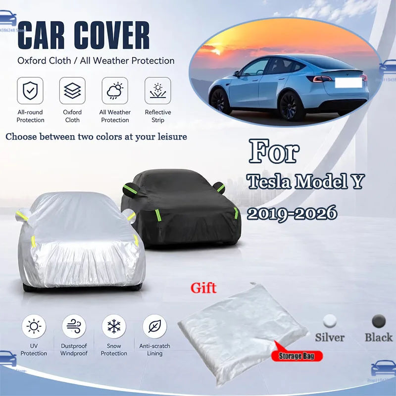 For Tesla Model Y 2019-2026 Covers All Weather Oxford Car Cover Uv Snow Dustproof Reflective Strip Outdoor Protection
For Tesla Model Y 2019-2026 Covers All Weather Oxford Car Cover Uv Snow Dustproof Reflective Strip Outdoor Protection