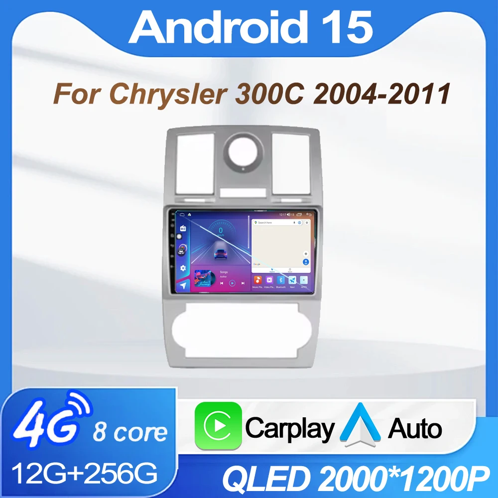 Car Radio For Chrysler 300C 2004-2011 Auto Carplay Android 15 Navigation GPS Video Multimedia Player 360 Camera 4G WIFI DSP
Car Radio For Chrysler 300C 2004-2011 Auto Carplay Android 15 Navigation GPS Video Multimedia Player 360 Camera 4G WIFI DSP
