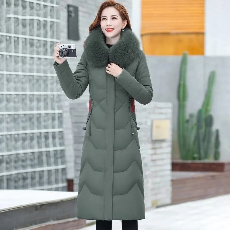 2022 Winter New Down Cotton Jacket Women Fashion Thick Versatile Padded Coat Female Large Size Fur Collar Long Embroidery Parkas
2022 Winter New Down Cotton Jacket Women Fashion Thick Versatile Padded Coat Female Large Size Fur Collar Long Embroidery Parkas
