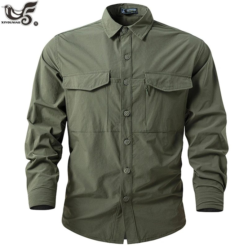 Men's Spring Autumn Long Sleeve Tactical Cargo Shirts Military Work Fishing Shirts Button Down Breathable Outdoor Hiking Shirts
Men's Spring Autumn Long Sleeve Tactical Cargo Shirts Military Work Fishing Shirts Button Down Breathable Outdoor Hiking Shirts