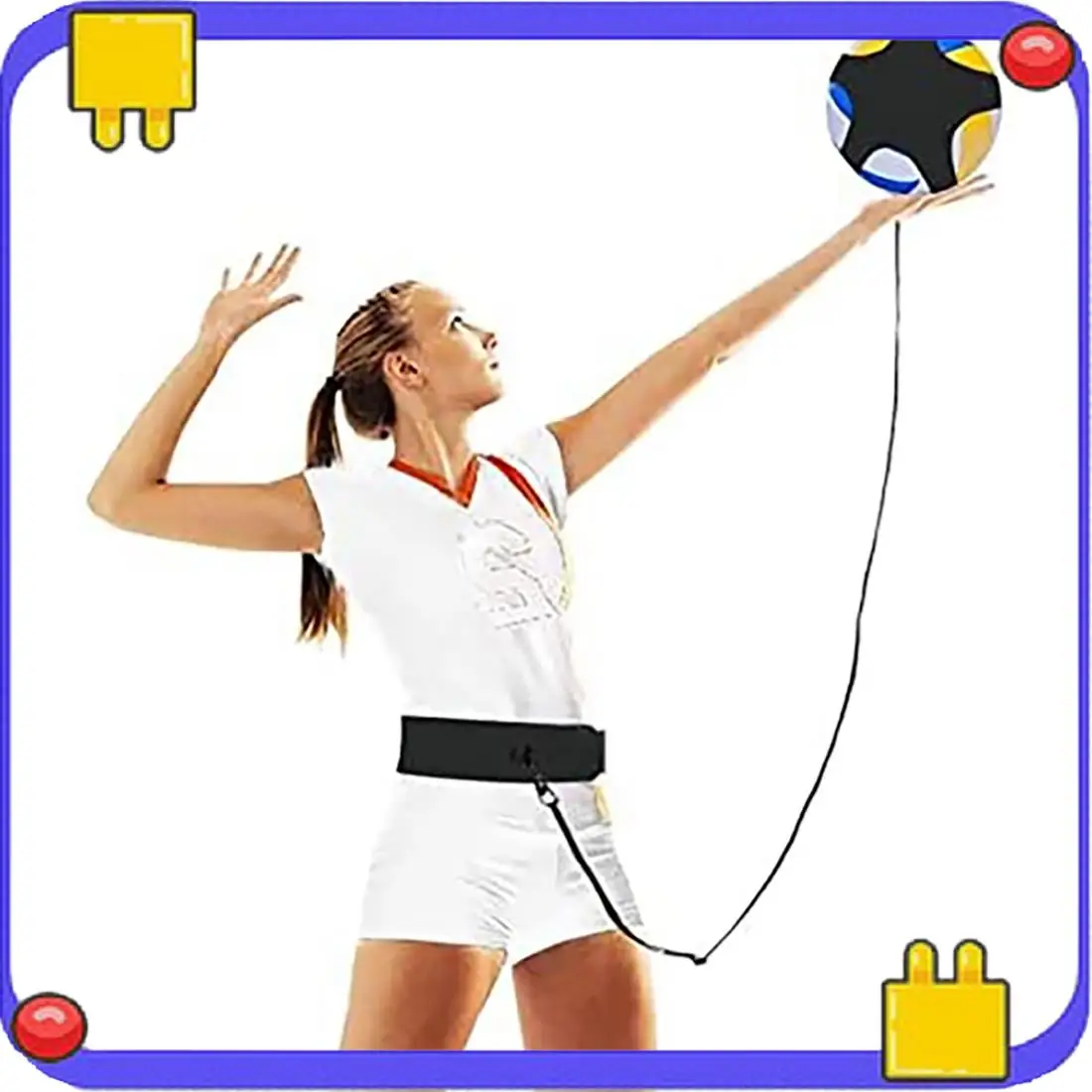 Volleyball Premium Training Equipment Rebounder Serving Trainer Spike Practice For Indoor Outdoor Resistance Belt Set
Volleyball Premium Training Equipment Rebounder Serving Trainer Spike Practice For Indoor Outdoor Resistance Belt Set