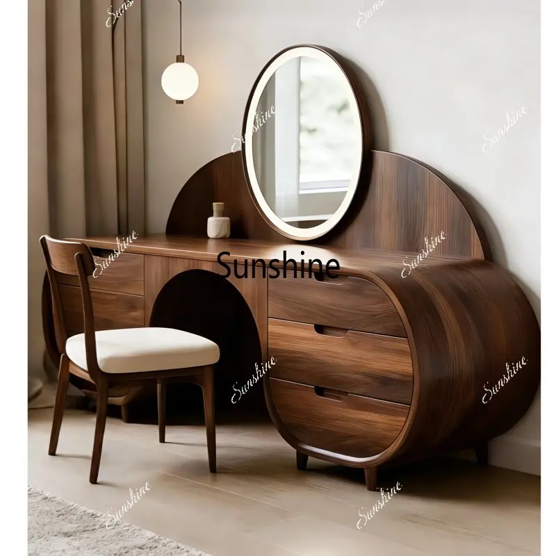 New Chinese-style household dressing table, chest, integrated bedroom, light luxury furniture customization
New Chinese-style household dressing table, chest, integrated bedroom, light luxury furniture customization