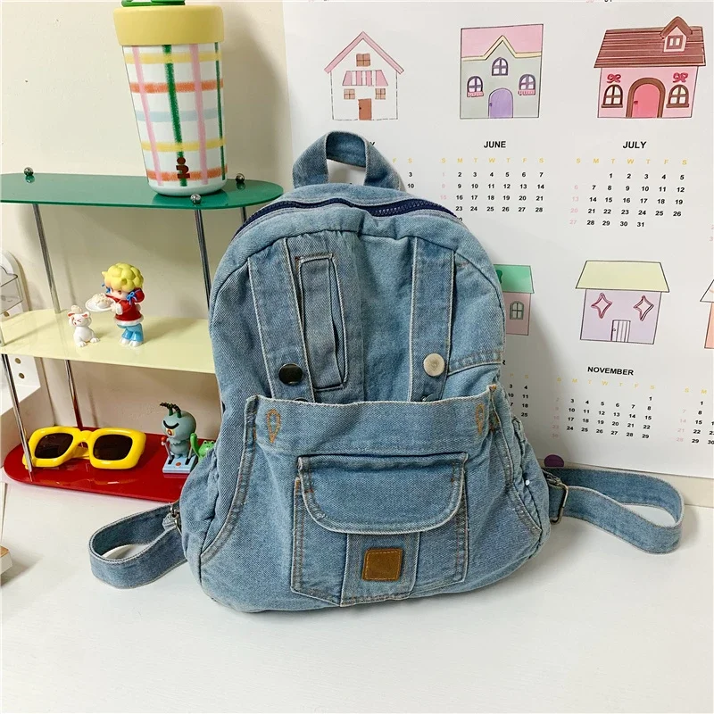Casual Fashion Solid Denim Backpacks Large Capacity High Quality Unique Design Durable Portable Backpacks for Women 2025 New
Casual Fashion Solid Denim Backpacks Large Capacity High Quality Unique Design Durable Portable Backpacks for Women 2025 New