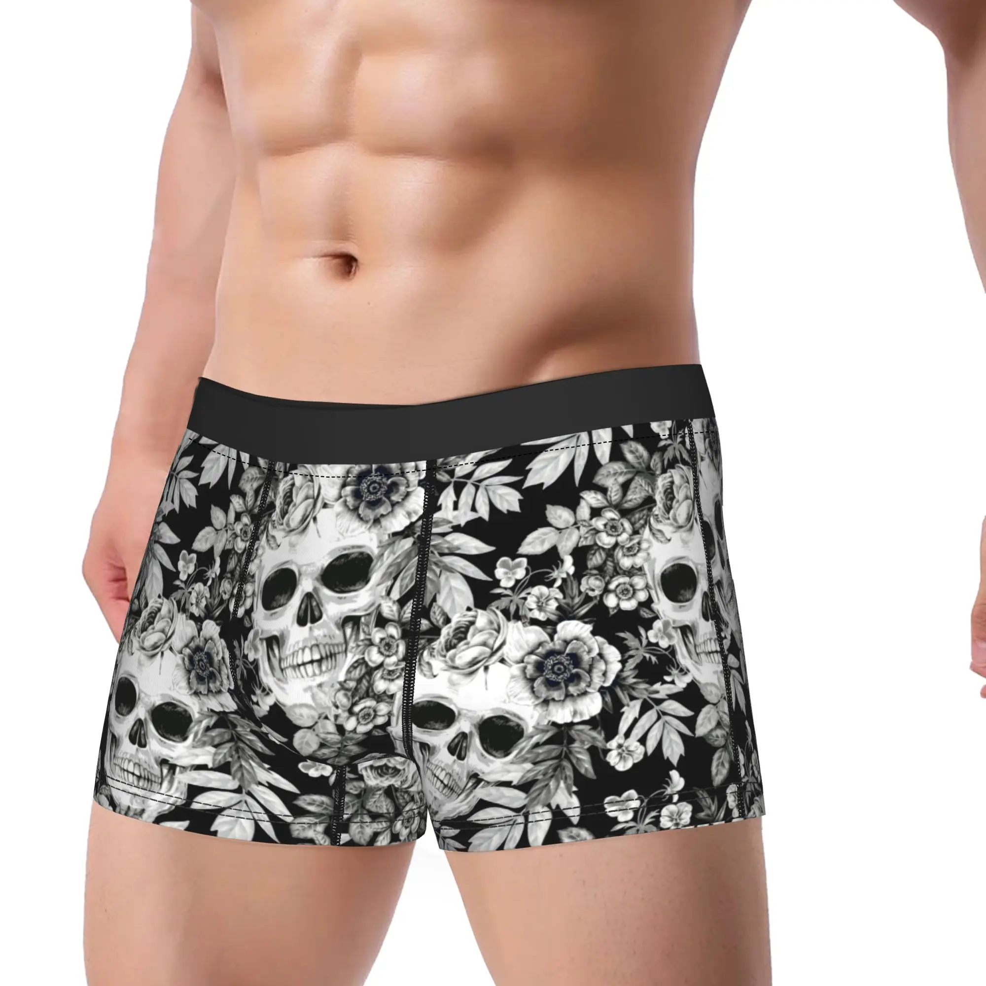 Мужское нижнее белье с темными цветочными черепами, забавные трусы-боксеры со скелетом и розой, шорты, мужские дышащие трусы M-XXL
Мужское нижнее белье с темными цветочными черепами, забавные трусы-боксеры со скелетом и розой, шорты, мужские дышащие трусы M-XXL