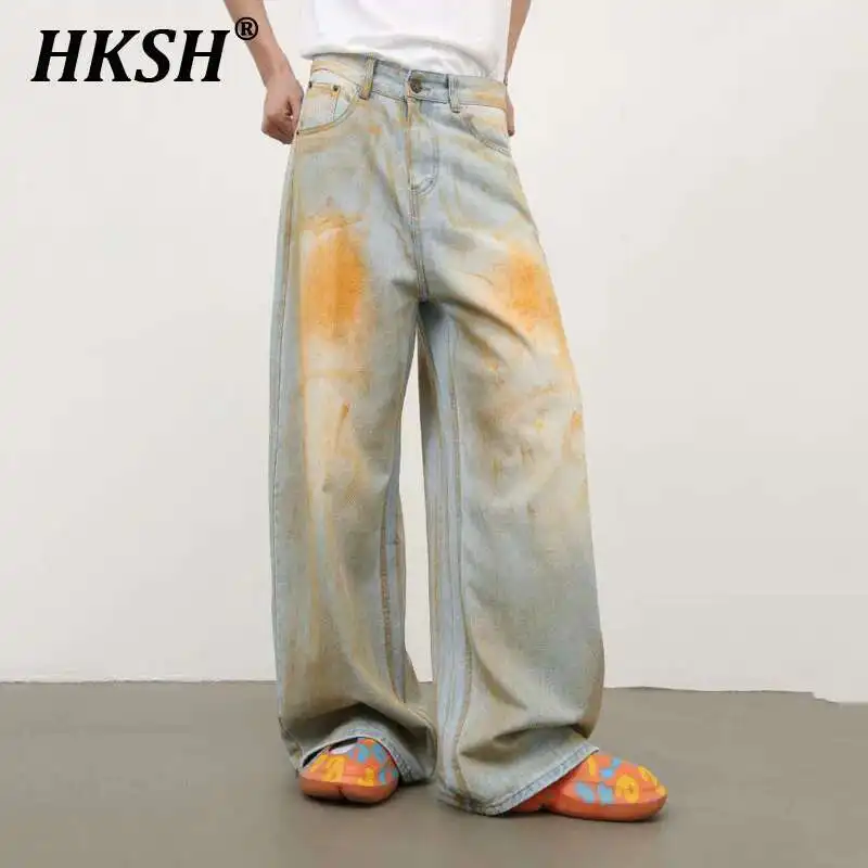 HKSH Autumn New Men's Tide Vintage Jeans American High Street Vibe Niche Design Loose Chic Print Straight Ins Denim Pants HK2194
HKSH Autumn New Men's Tide Vintage Jeans American High Street Vibe Niche Design Loose Chic Print Straight Ins Denim Pants HK2194