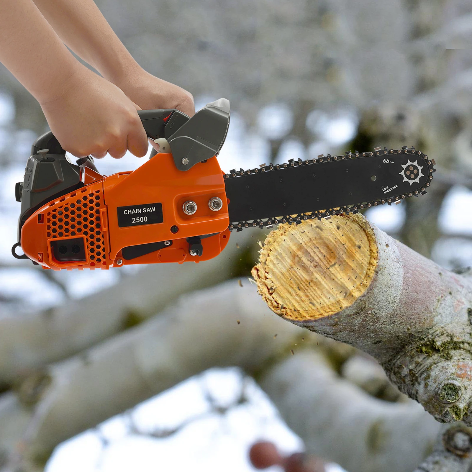 25.4cc 2-Cycle Gas Powered Chainsaw 11.8-inch Guide Bar 900W Power Chain Saws Tree Cutting Trimming Log 1.22hp
25.4cc 2-Cycle Gas Powered Chainsaw 11.8-inch Guide Bar 900W Power Chain Saws Tree Cutting Trimming Log 1.22hp